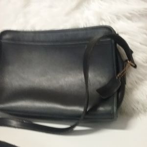 Vintage Coach Black Leather Bag No.084 4832
